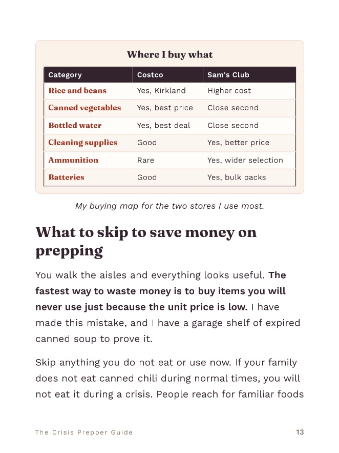 Page 13 of The Crisis Prepper Guide