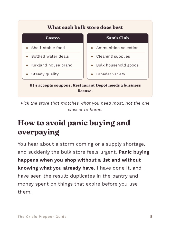 Page 8 of The Crisis Prepper Guide